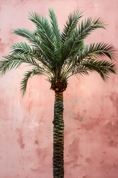Widok zielonych gatunków palm z pięknymi liśćmi