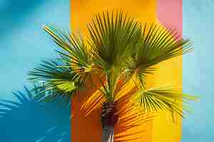 Bezpłatne zdjęcie widok zielonych gatunków palm z pięknymi liśćmi