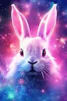 Bezpłatne zdjęcie wielkanocny królik w świecie fantazji