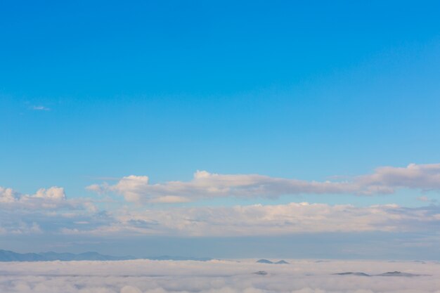 Wielki Błękit nieba z chmurami