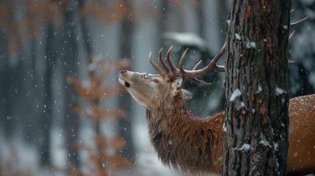 Bezpłatne zdjęcie wild deer in nature