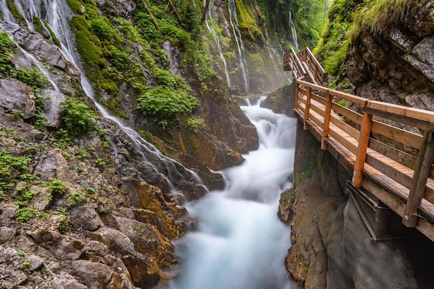 Wimbachklamm w Berchtesgadener Land