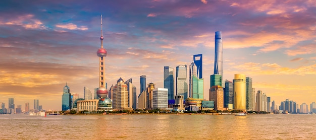 Wody słynnej architektury finansów shanghai wieży