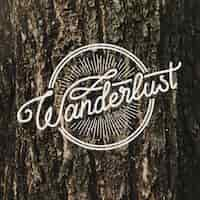 Bezpłatne zdjęcie word design kaligrafia podróż wanderlust