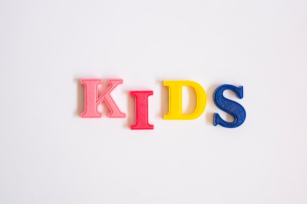 Word Kids wykonane z listów