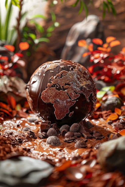 Bezpłatne zdjęcie world ball for chocolate day celebration