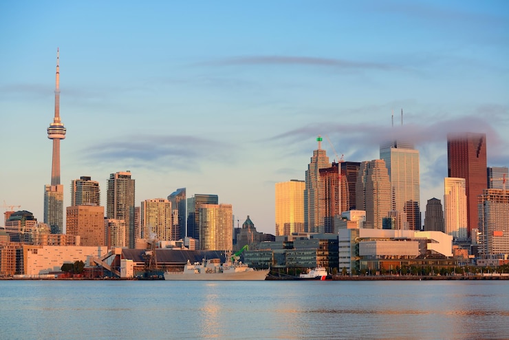 Bezpłatny plik Zdjęcie wschód słońca w toronto