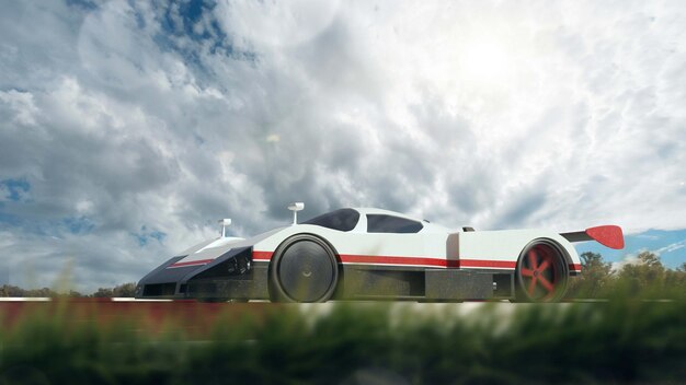 Wyścigi F1 24 godziny Le Mans Render 3d Illustration