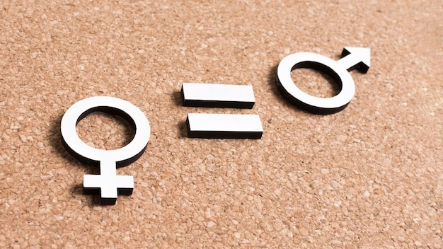Wysoka równość między symbolami płci żeńskiej i męskiej