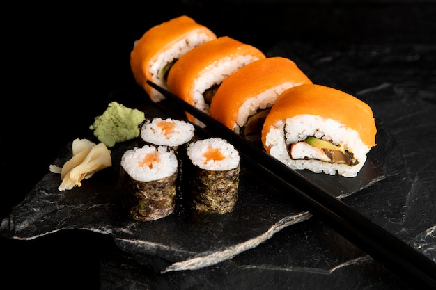 Wysoki Kąt Koncepcji Pyszne Sushi