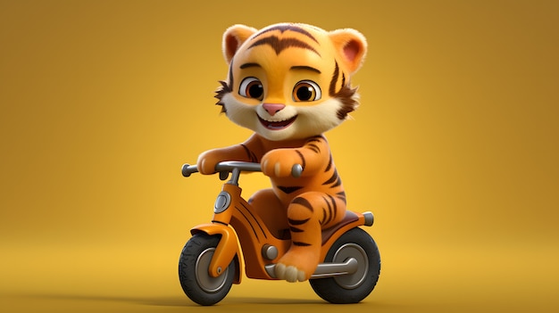Wytnij tygrysa na rowerze