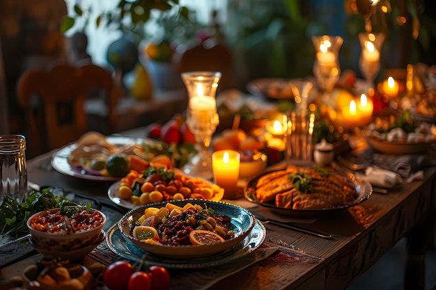 Bezpłatne zdjęcie z bliska apetyczny posiłek ramadanu