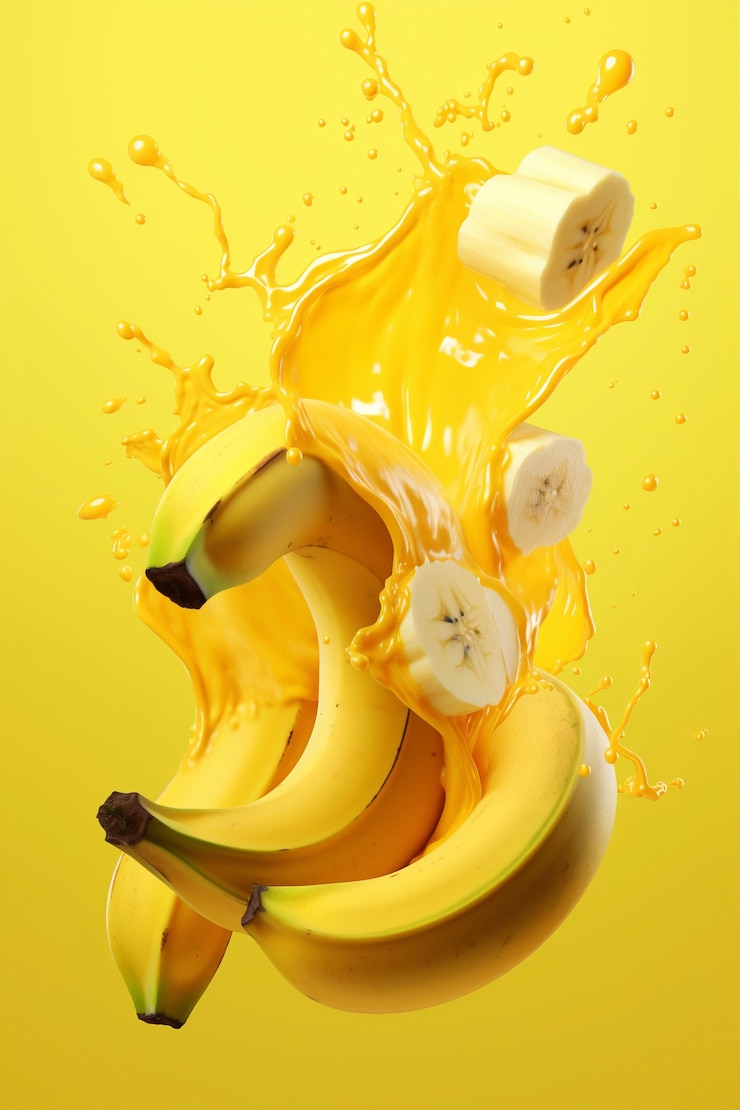 Bezpłatny plik Zdjęcie z bliska na kolaż bananowy
