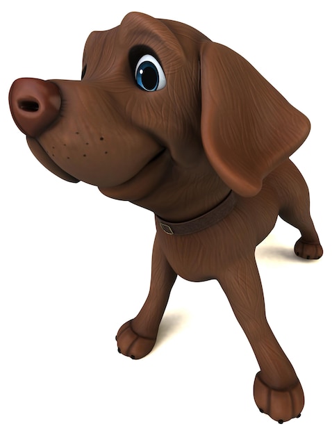 Bezpłatne zdjęcie zabawa 3d kreskówka brązowy labrador retriever
