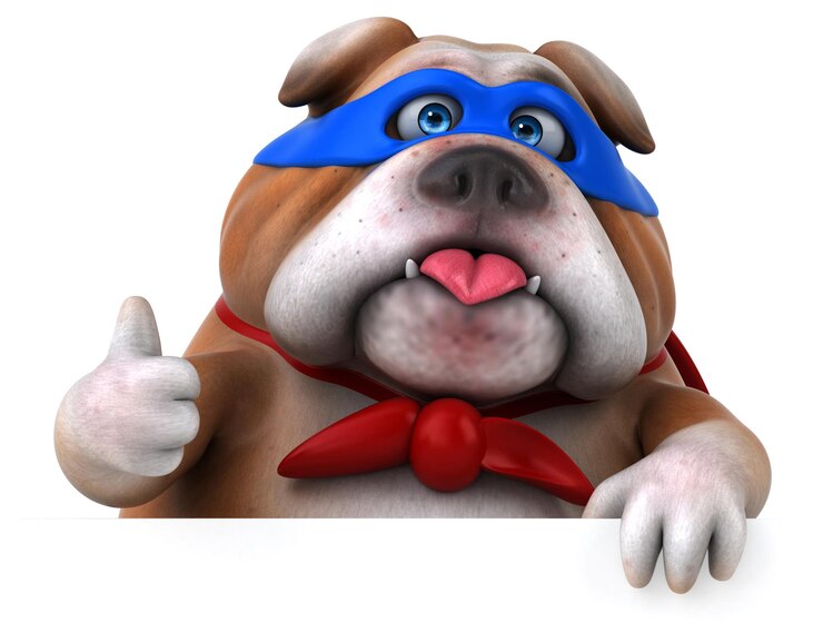 Bezpłatny plik Zdjęcie zabawna ilustracja 3d superbohatera psa