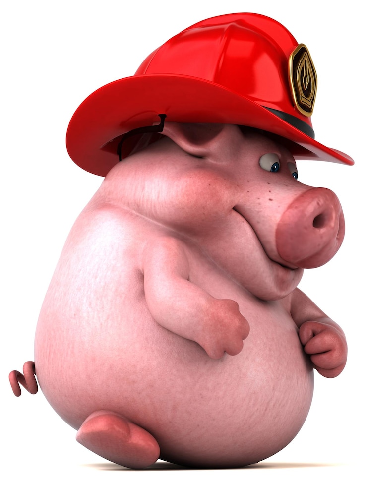Bezpłatny plik Zdjęcie zabawna ilustracja świni z kreskówki 3d