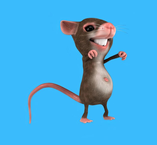 Zabawne tańce myszy z kreskówek 3D