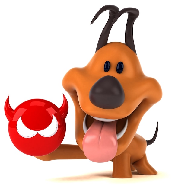 Zabawny pies ilustracja 3D