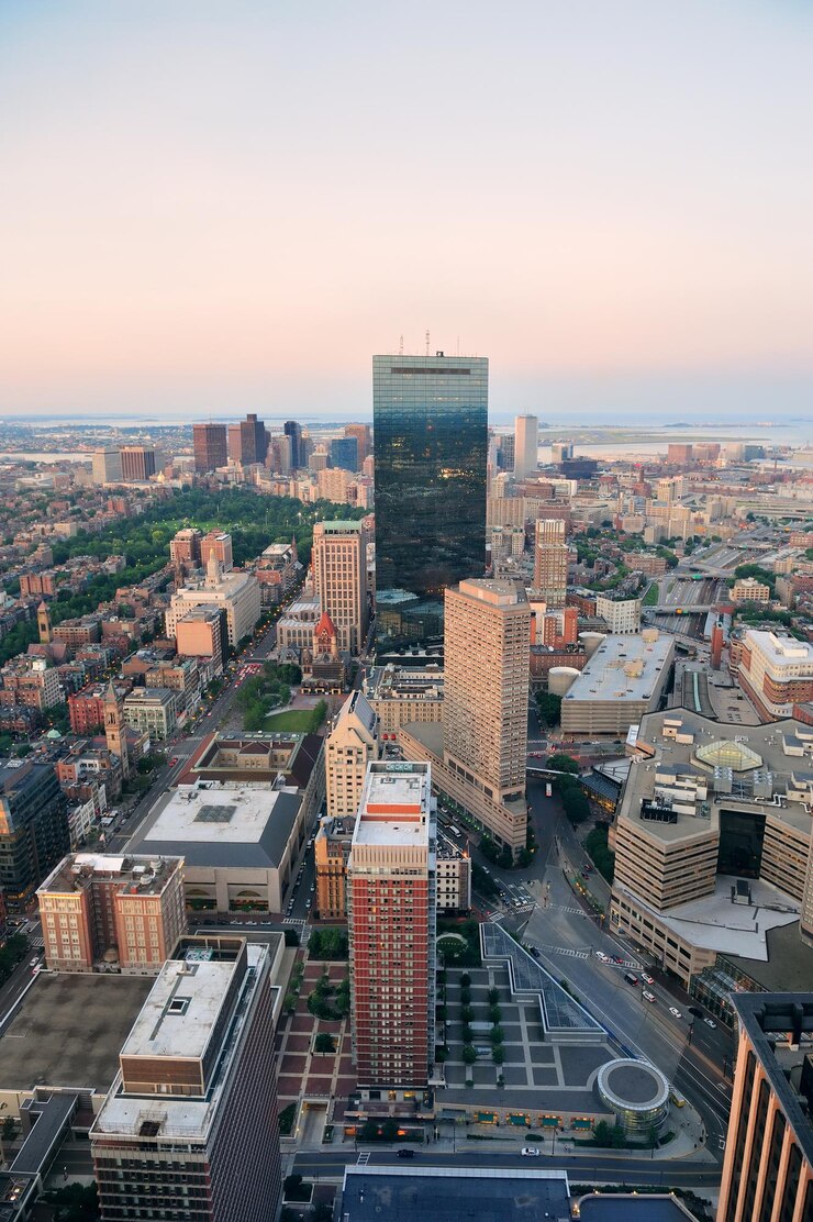 Bezpłatny plik Zdjęcie zachód słońca w bostonie