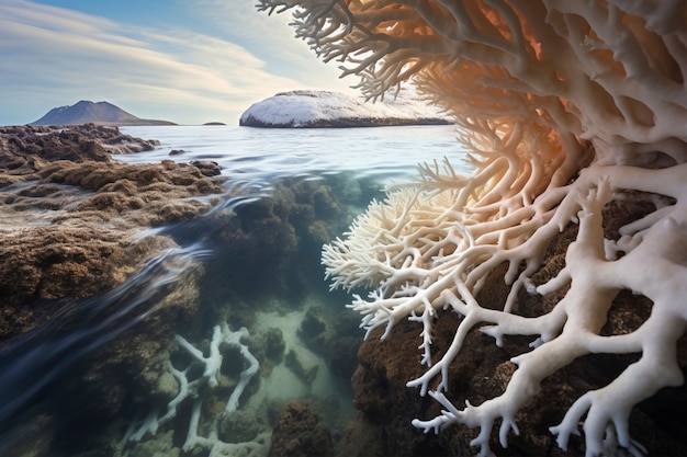 Bezpłatne zdjęcie zagrożenie wybieleniem koralowców