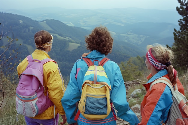 Bezpłatne zdjęcie zainspirowane latem 80-tych letnie zajęcia z estetyką retro