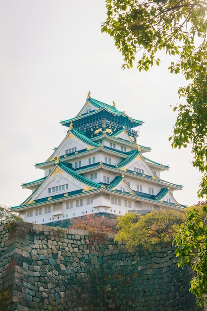 Bezpłatne zdjęcie zamek osaka w osaka w japonii