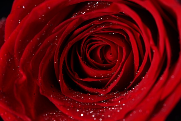 Zamyka up czerwieni róży okwitnięcie