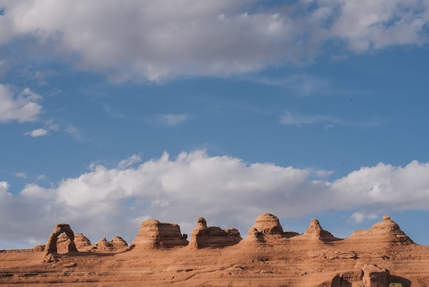 Zapierający dech w piersiach widok na Park Narodowy Arches, Delicate Arch Castle USA