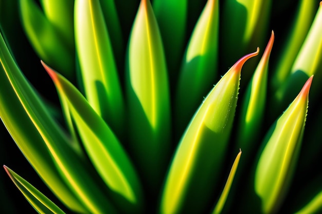 Bezpłatne zdjęcie zbliżenie kiści roślin aloe vera