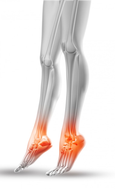 Bezpłatne zdjęcie zbliżenie kobiece nogi z kostkami podświetlone