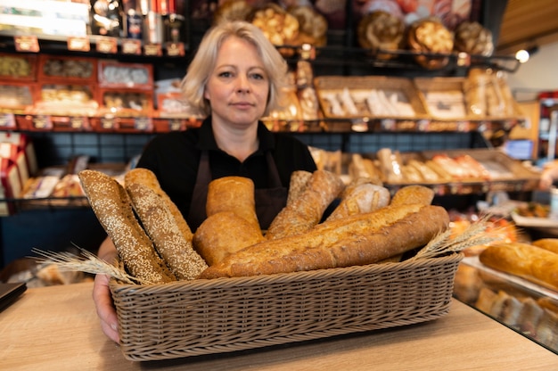 Zbliżenie Na Cukiernika Przygotowującego Jedzenie