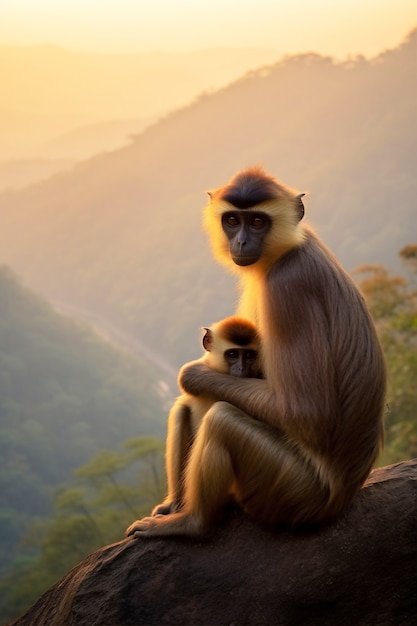 Bezpłatne zdjęcie zbliżenie na małpę w przyrodzie