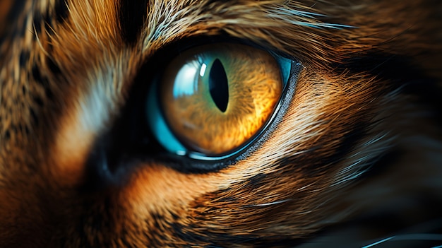 Bezpłatne zdjęcie zbliżenie na oczy kociaka