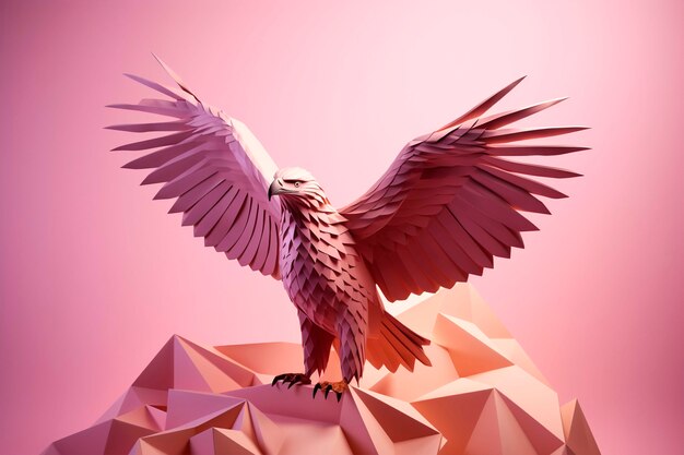 Zbliżenie na renderowanie 3D orła