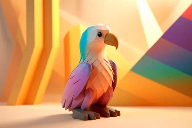 Zbliżenie na renderowanie 3D orła