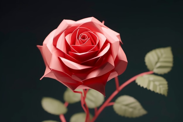 Zbliżenie na renderowanie 3D róży