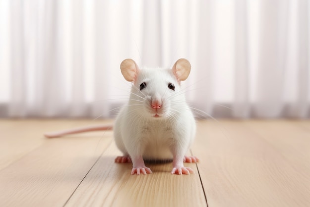 Zbliżenie na szczura na podłodze