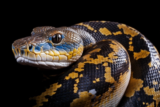 Bezpłatne zdjęcie zbliżenie na węża w naturalnym środowisku