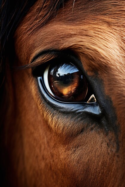 Zbliżenie oka konia