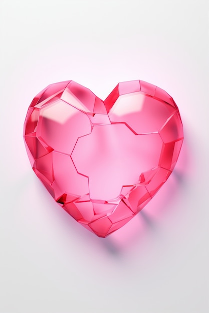 Bezpłatne zdjęcie zbliżenie różowych złamanych serc