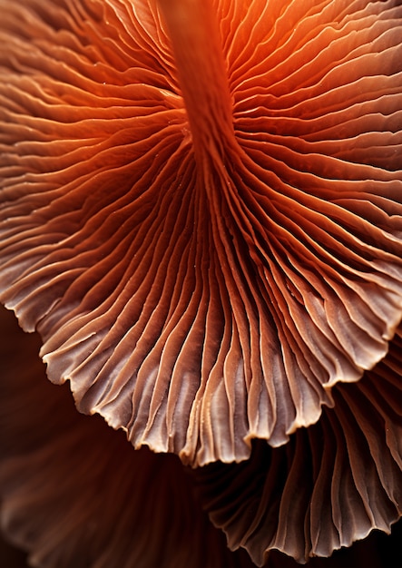 Zbliżenie struktury grzybów