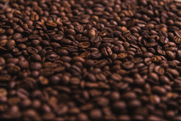 Zbliżenie ziaren kawy