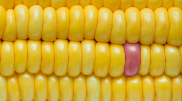 Zbliżenie żółtej kukurydzy teksturowanej tło