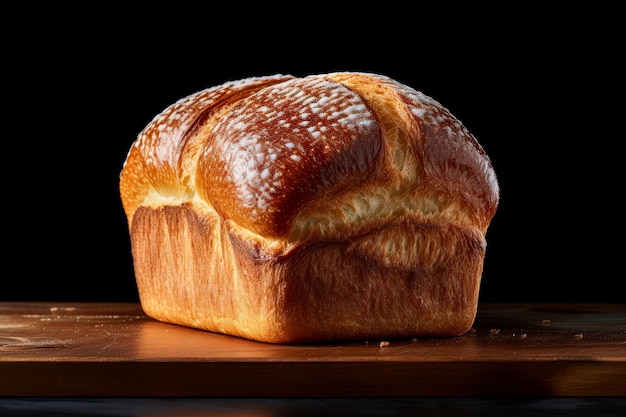 Bezpłatne zdjęcie zdjęcie domowego chleba z sufletem na czarnym tle