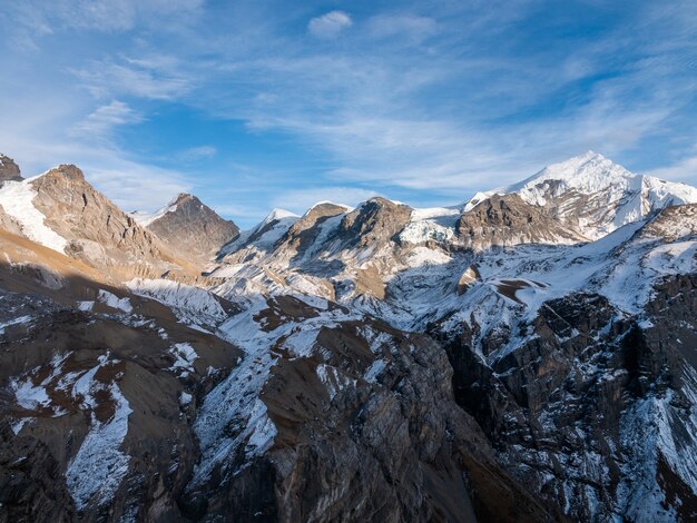 Zdjęcie lotnicze Himalajów Annapurny, Nepal