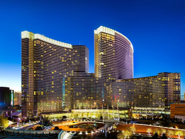 Zdjęcie lotnicze hotelu Aria w Las Vegas