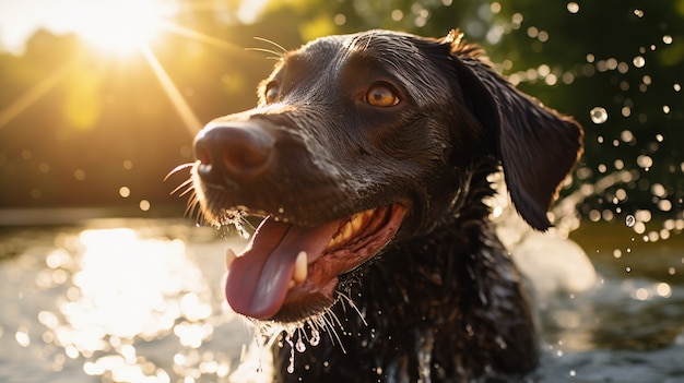 Zdjęcie Psa Labrador Retriever Wygenerowane Przez Ai