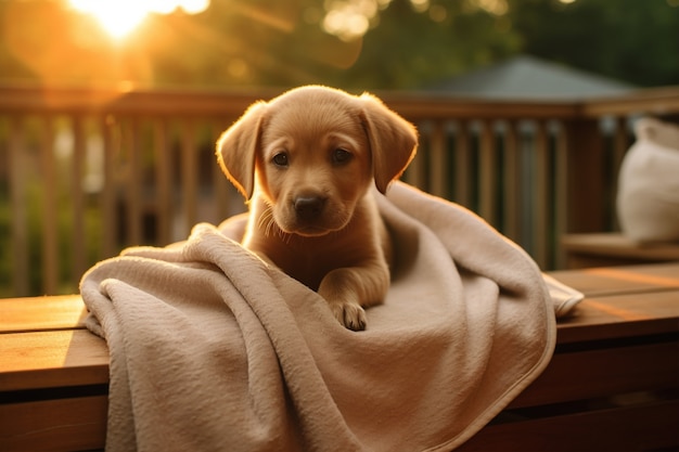 Bezpłatne zdjęcie zdjęcie psa labrador retriever wygenerowane przez ai