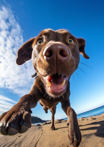 Zdjęcie psa Labrador Retriever wygenerowane przez Ai