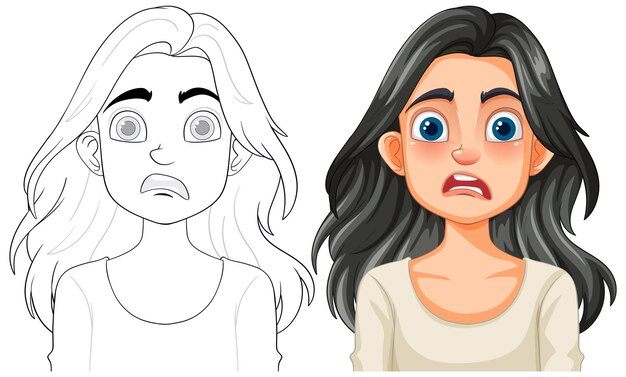 Zdziwiona kobieta ilustracja wektorowa